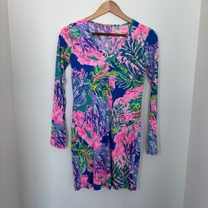 Lilly Pulitzer NWT Beacon Dress in Multi Fan Club Reduced, Size XXS.